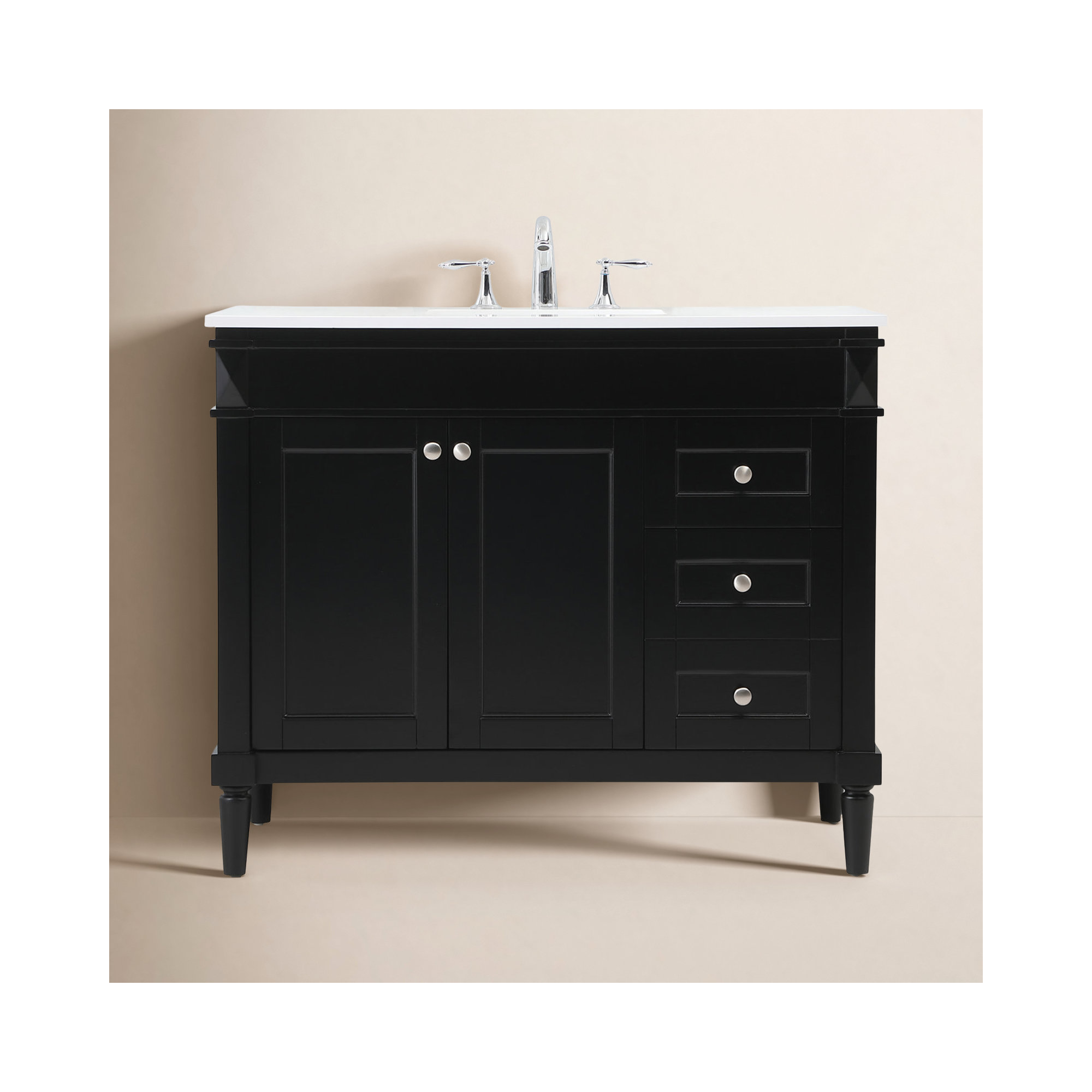 Readington 42'' Single Bathroom Vanity, Black
