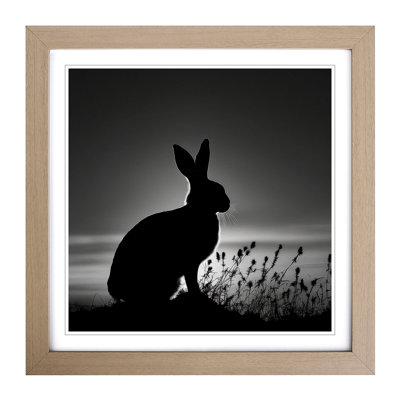 Rabbit Silhouette - Framed Print