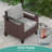 2 Piece Wicker Patio Sofa Set-112649053