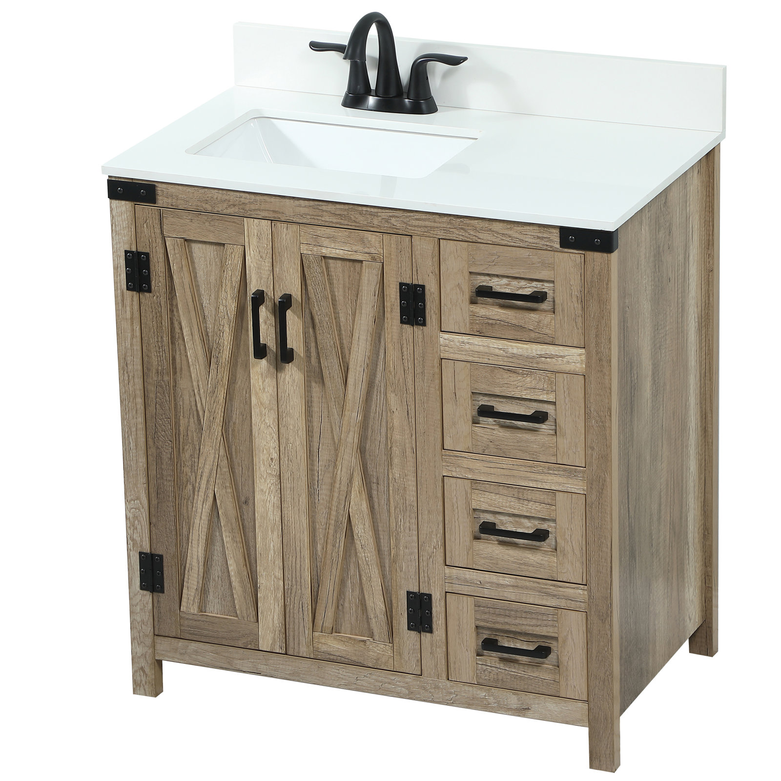 Slayton 32'' Single Bathroom Vanity, Brown