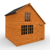 Tigercub Tiger Sheds 253.4cm W x 247.4cm D Outdoor Solid Wood Playhouse