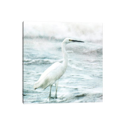 Coastal Heron 1 Piece Wrapped Canvas Painting