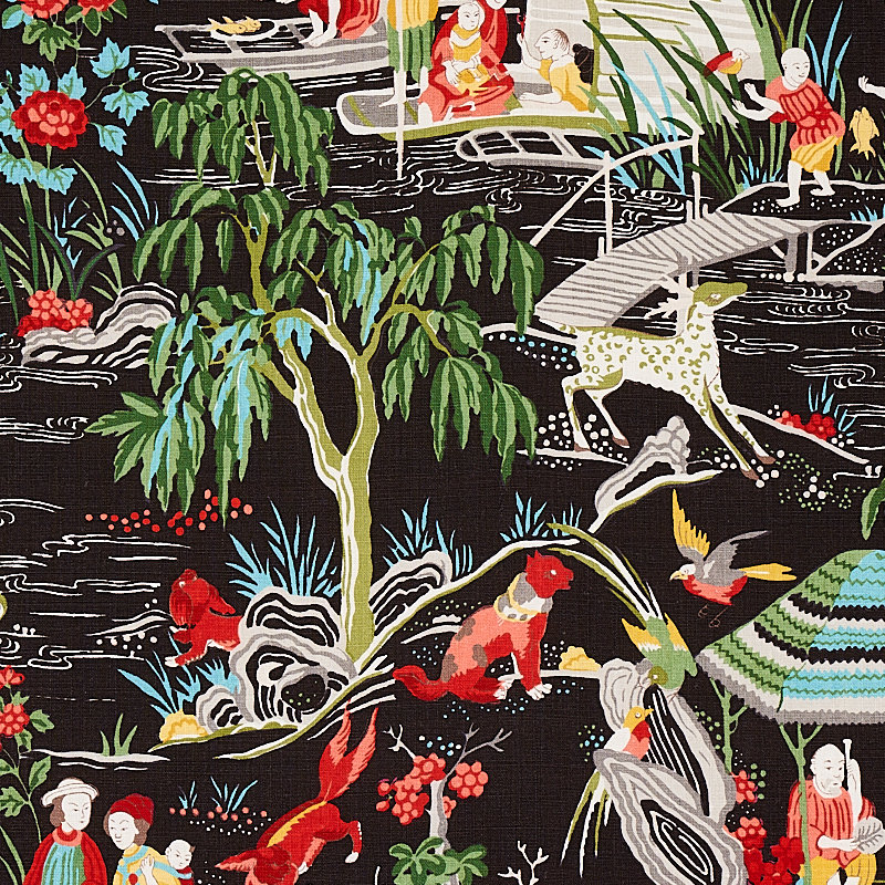Yangtze River Fabric, Onyx