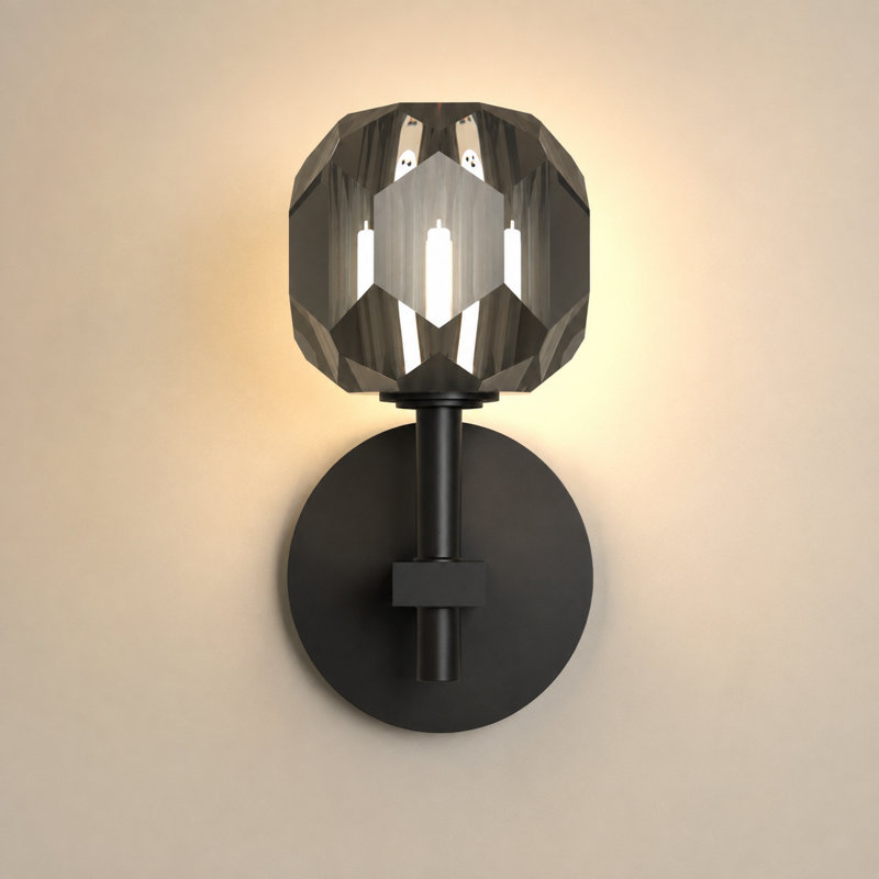 Tyleah Flush Mounted Sconce, Black