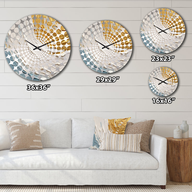 Liljar - Abstract Spirals Wall Clock, Très grand