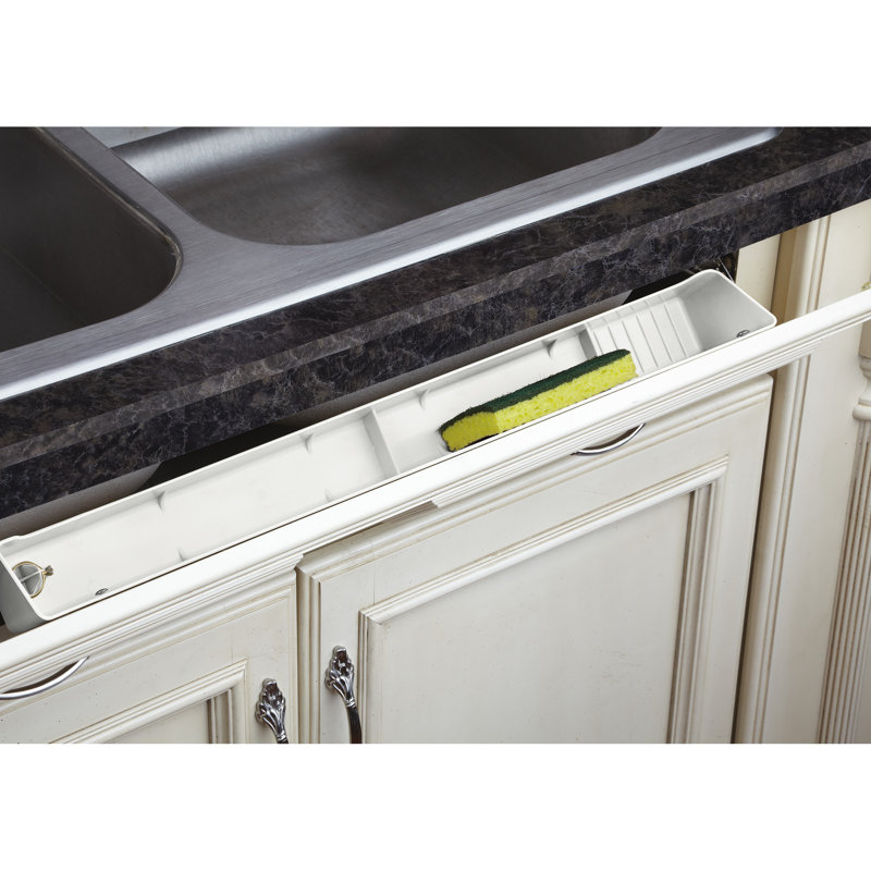 Plateau de cuisine Rev-A-Shelf, polymère, plastique, blanc, L 22 po