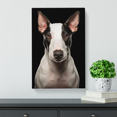 English Bull Terrier Colour Field - Wrapped Canvas