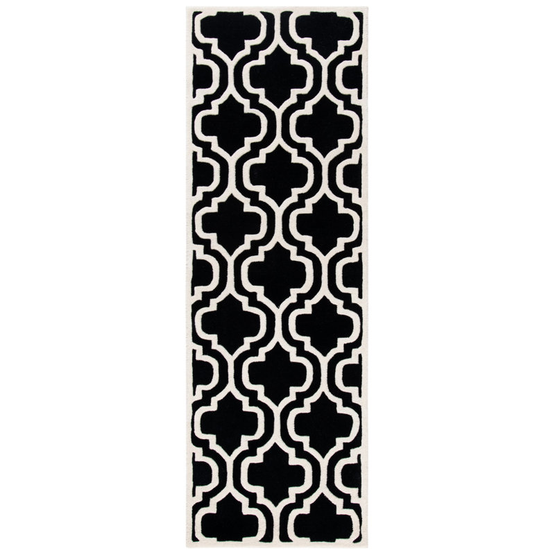 Carolene Hand Tufted Wool Geometric Rug, Runner 2'3" x 7'