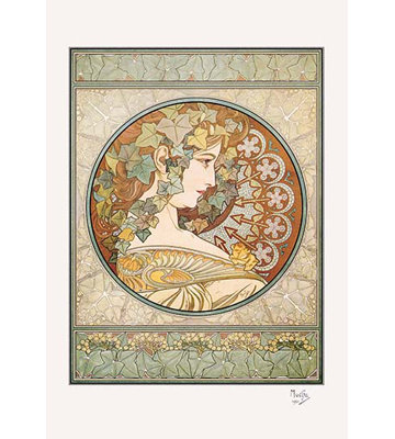 « ivy » par alphonse mucha, reproduction d’art