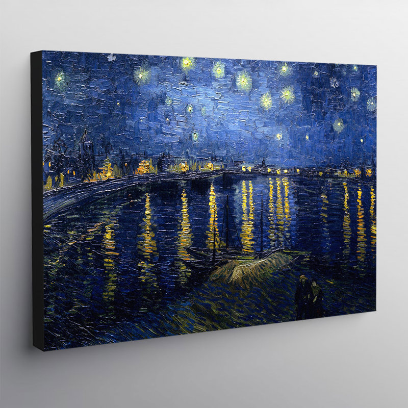 Starry Night Over The Rhone by Vincent Van Gogh - Wrapped Canvas Print, 41cm H x 61cm W x 3.8cm D