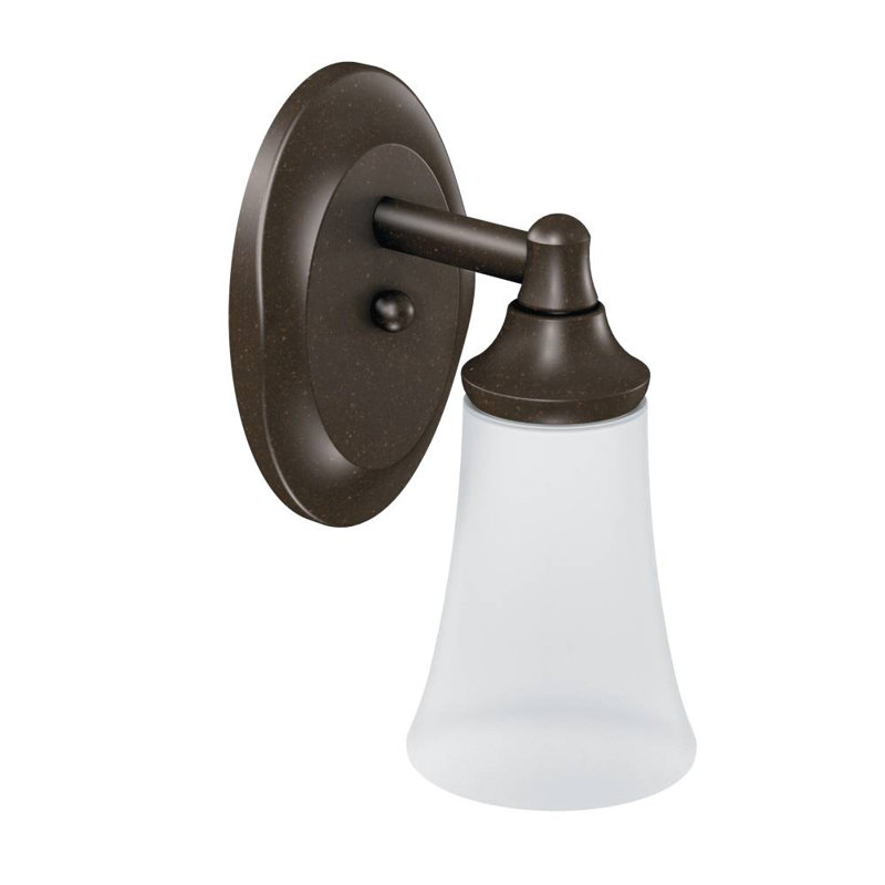 Applique murale 1 lumière pour salle de bain Eva, Bronze huilé