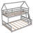 Twin Over Full Low House Bunk Bed, Convertible-1903763902