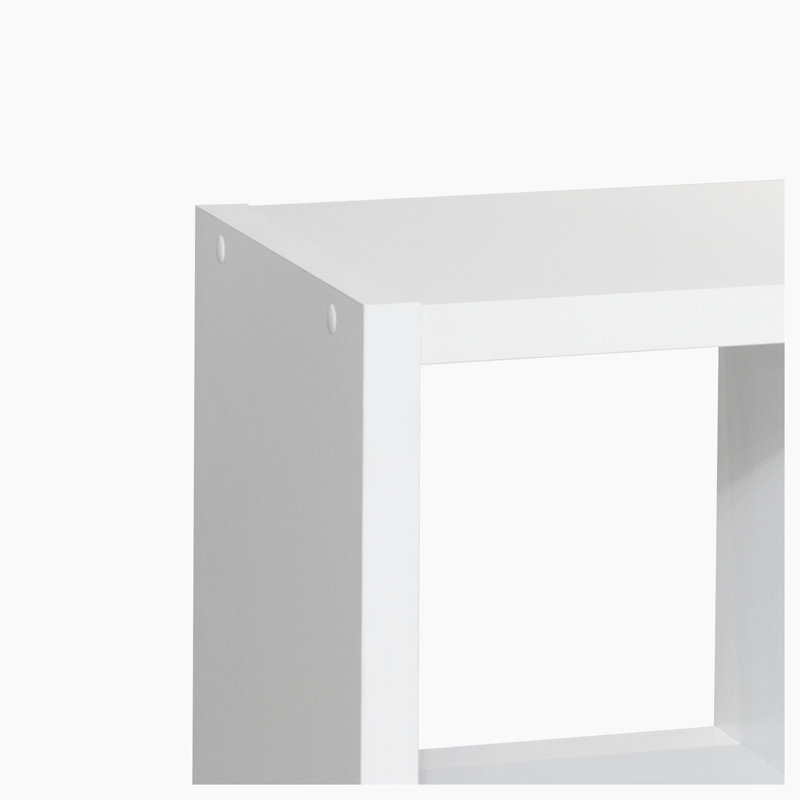 Smart Cube -Cube Organizer Storage With Opened Back Shelves, X  Cube Bookcase Book Shleves  Home, Office, White