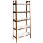 Bibliothèque à 5 tablettes de style Mid-Century avec base en bois massif et détails élégants-120649857