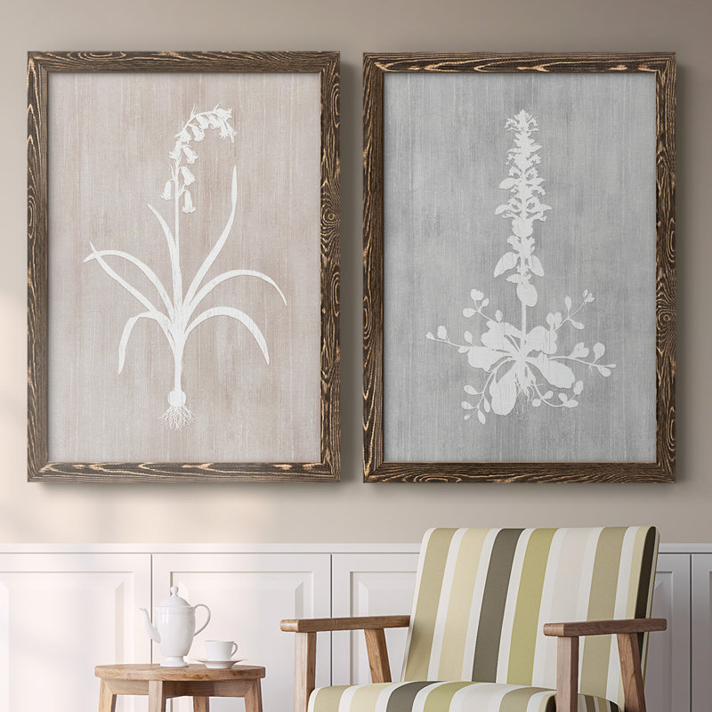 «Botany Beauty I-Premium», toile encadrée - prête à être accrochée, Cadre noyer, H 42,5 po x l 61 po x P 1,5 po