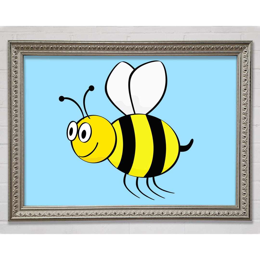 Buzzing Bee Baby Blue - Einzelner Bilderrahmen Kunstdrucke