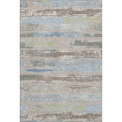 Premium Machine Washable Slesnick AMF1665 Stripes Rug