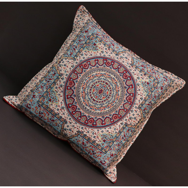 Southwestern Pillows Tassels Chenille Reversible Throw Pillow, Ivory