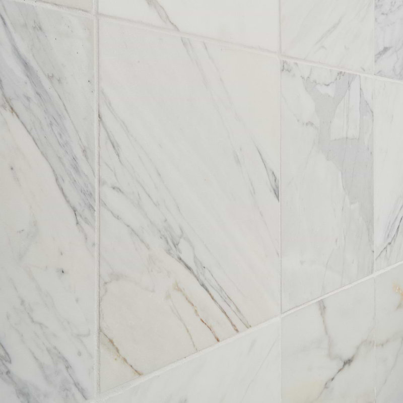 Avanti 12x12 Tumbled Marble Tile, Calacatta Gold