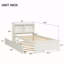 Lit simple avec lit gigogne, bibliothèque, blanc-135107323-135107325