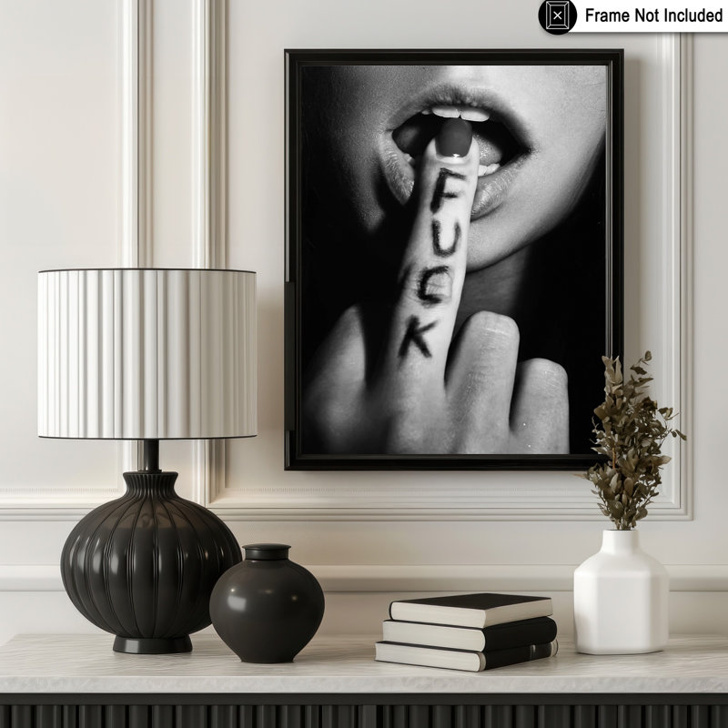 Fuck Middle Finger, Unframed, Poster, 16"H x 20"W