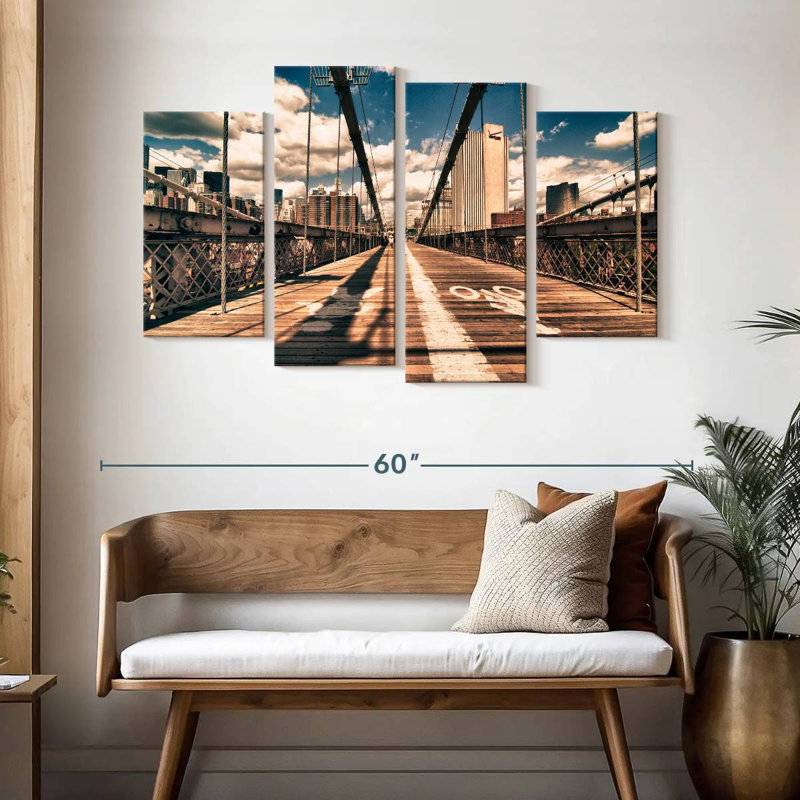 Lilie sur le pont de Brooklyn, H 32 po x l 52 po