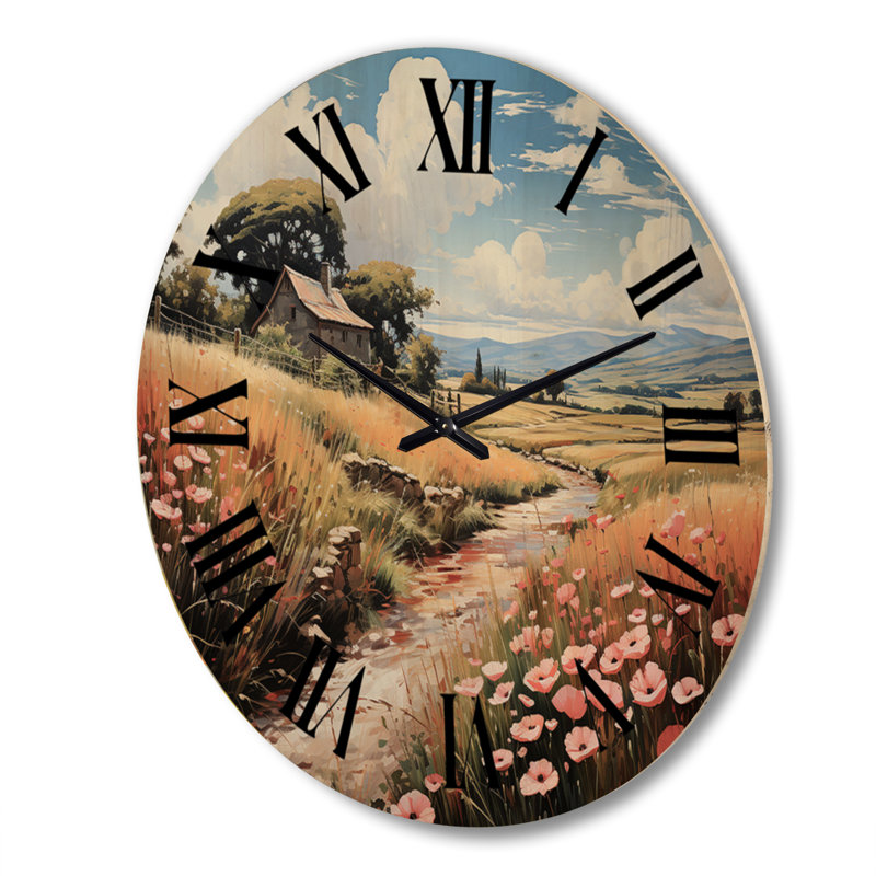 Horloge murale en bois massif Viridi, Très grand