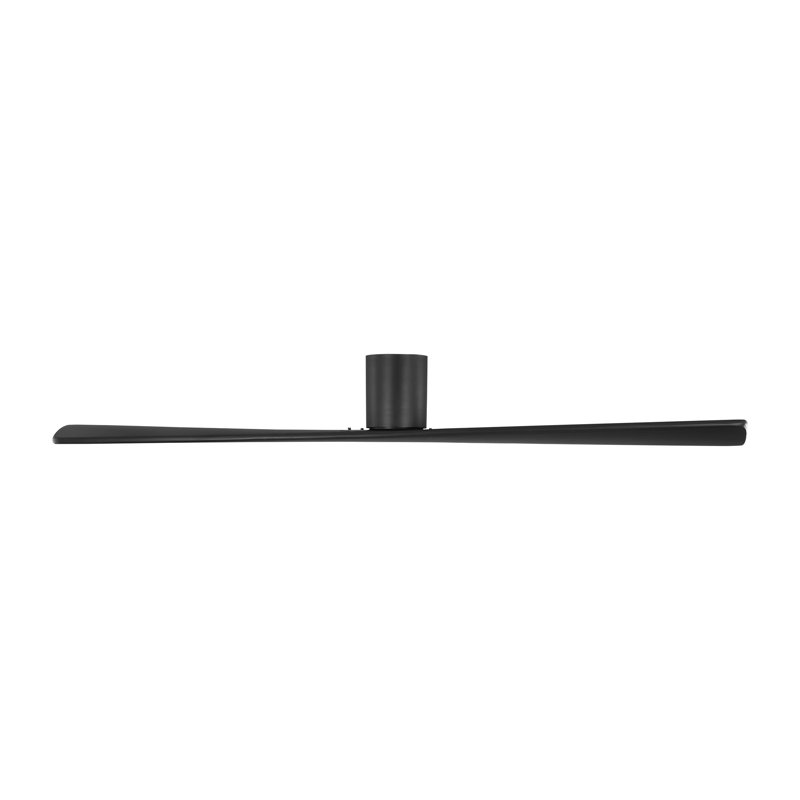 Visual Comfort Fan Plank Smart 72 Hugger Indoor Ceiling Fan with Natural Honey blades and Handheld Remote, Midnight Black