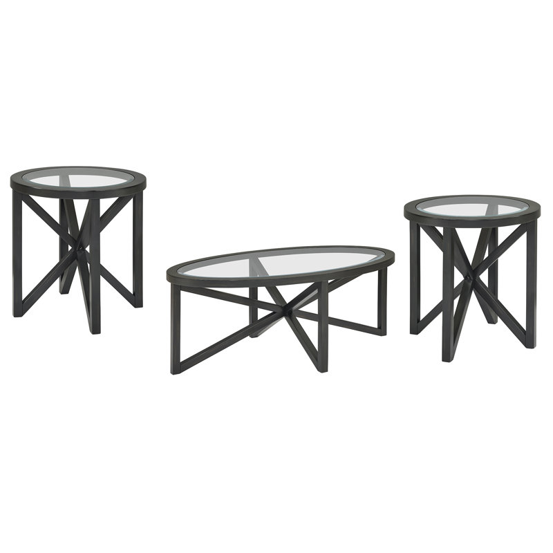 Table basse ronde moderne en verre avec base en bois massif pour le salon et le bureau | Idée de cadeau