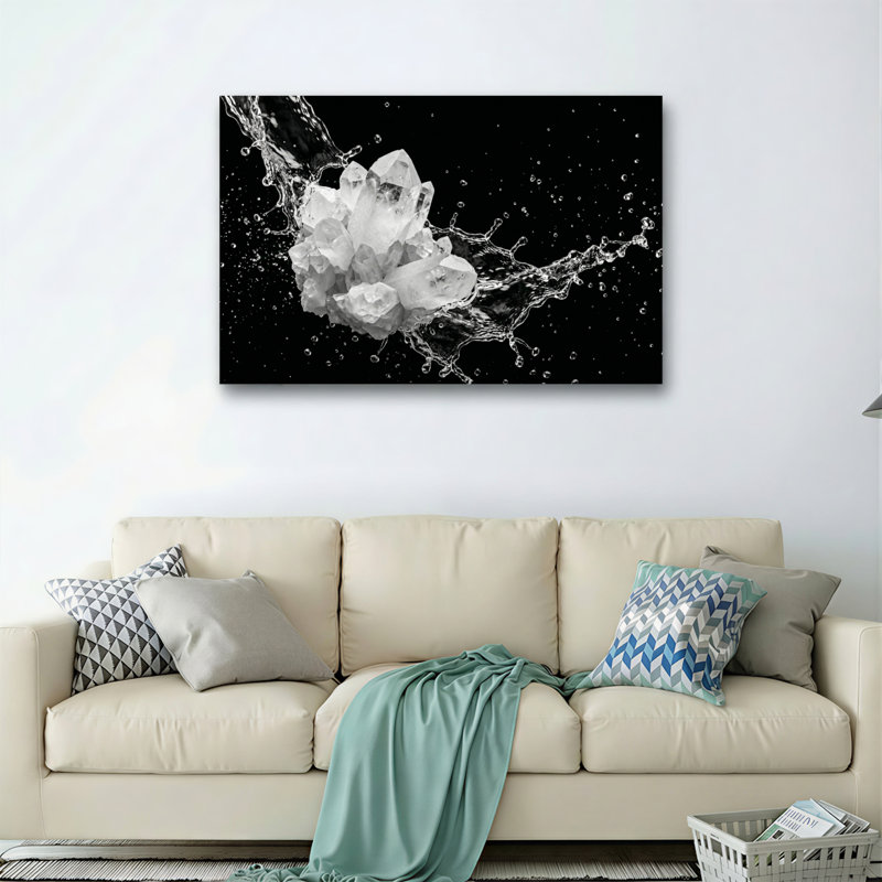 Crystal Splash, reproduction d'art sur toile, ensemble de 1, H 20 po x l 30 po, Toile tendue