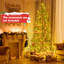 Arbre de Noël artificiel éclairé avec aiguilles réalistes-973977481