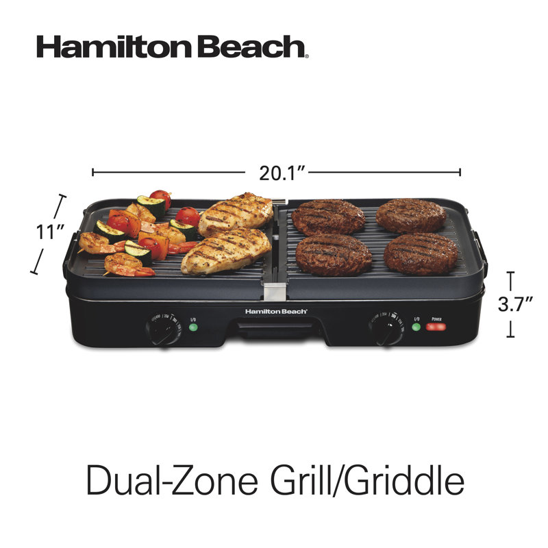 Hamilton Beach® Dual-zone Grill/griddle