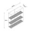 Ensemble de tablettes murales modernes (3 pièces), noir et noyer, 23,6 x 5,5 x 5,9 pouces | 100% bois d'épinette et structure en métal, épaisseur: 0,6 po | Solution de rangement élégante et fonctionnelle pour la maison ou le bureau, design industrie