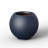 19.5 in. Large Navy Blue Concrete Round Planter / Pot with Upgraded Interior with Drainage Holes for Indoor & Outdoor-518166016-518166029