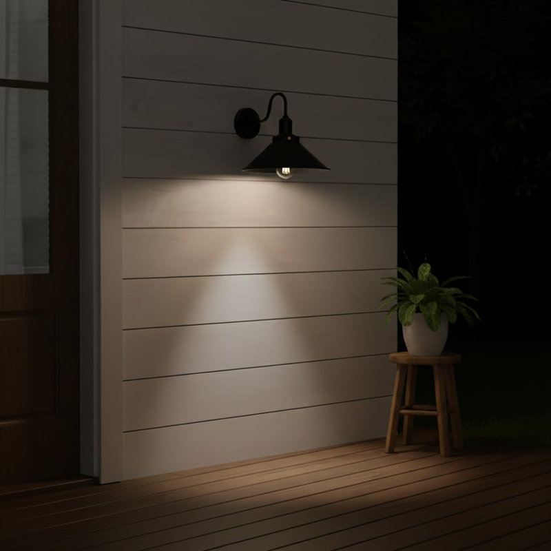 Wall Sconces Farmhouse Gooseneck Barn Light, Vintage Matte Indoor Wall Mount Light Fixture, Anti-Rust Indoor Light for Living Room, Bedroom