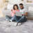 Area Rug Synthetic Fiber Stain Resistant Non-Shedding Abstract Grey Multi Medium 6' x 9'-129019704