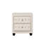 Table de chevet 2 tiroirs capitonnée en cristal Sophia