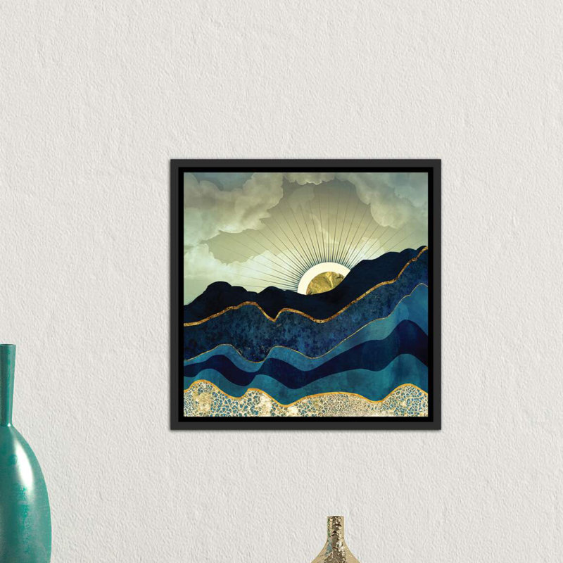 « poteau eclipse » par spacefrog designs-print, Toile avec cadre noir patiné, H 18 po x l 18 po x P 1,5 po, Pas de tapis