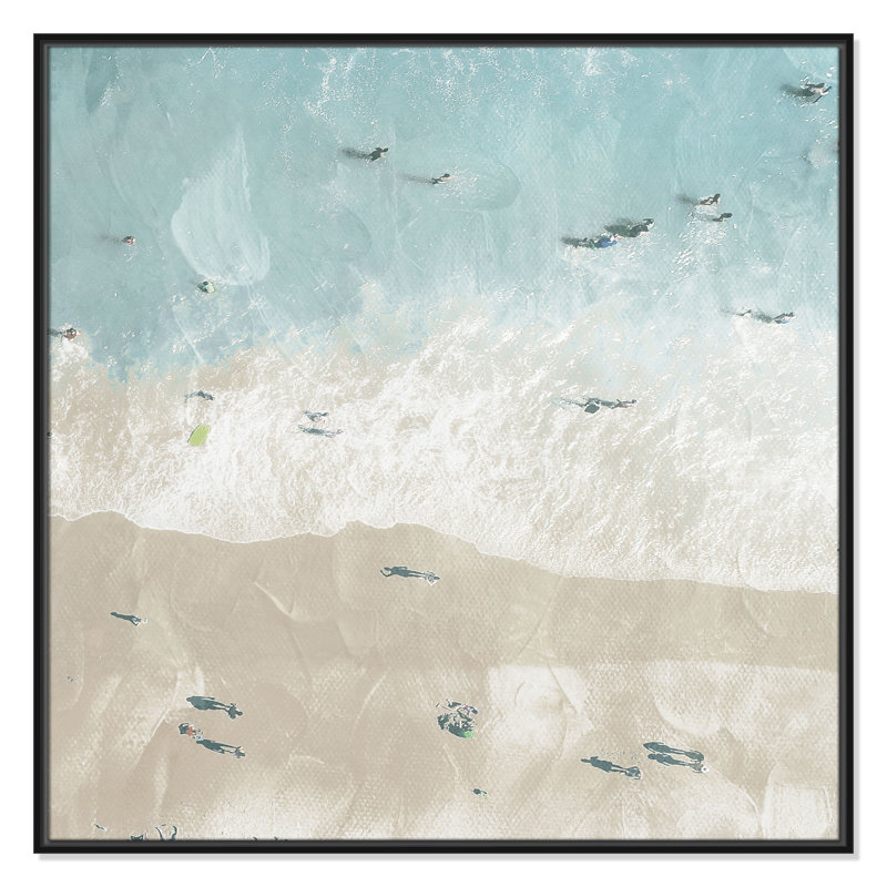 «Lay Out On The Beach II» par Milli Villa, H 37,5 po x l 37,5 po, Noir