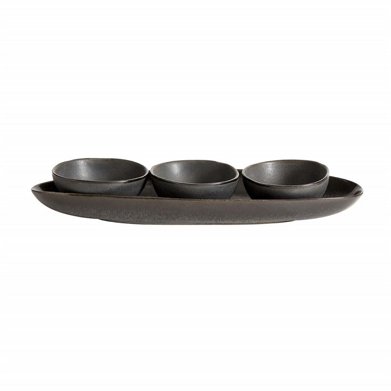 Mame Oval Tray, Coffee
