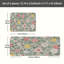 Tapis de cuisine pastel à motif floral Ditsy, ensemble de 2 tapis de flanelle antidérapants pour chambre d'enfant et cuisine