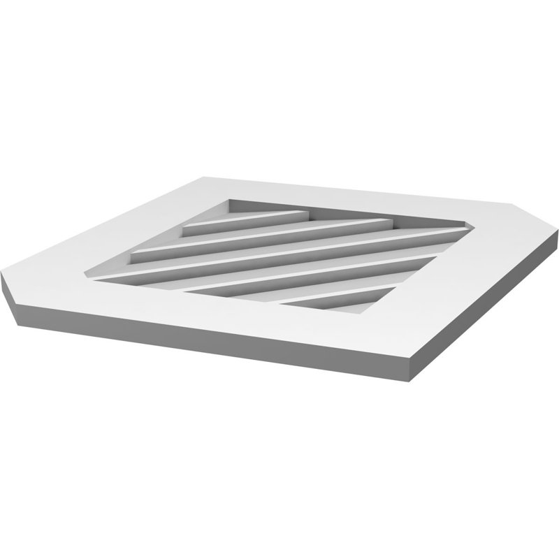 Pente verticale verticale en uréthane Signature, H 1 po x l 26 po x L 26 po