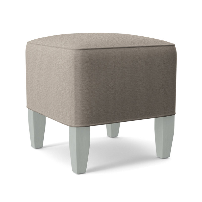 Brooklyn Upholstered Ottoman, Beige Performance Fabric; 0851-73, Coffee Finish