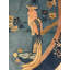 Tapis ovale de couleur bleue antique