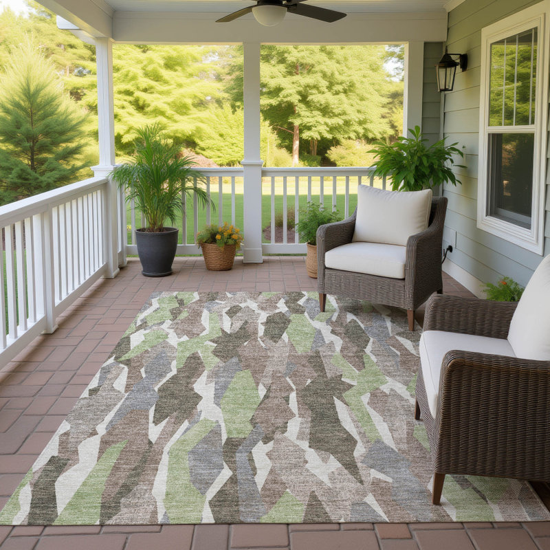 Machine Washable Indoor/Outdoor Chantille ACN2329 Stripes Rug, Rectangle 8' x 10'