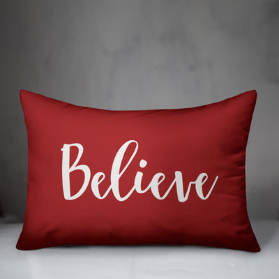  Believe Rectangular Pillow Cover & Insert