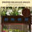Spacious Wooden Planters With Trellis, Elevated Rustic Design For Home Gardens