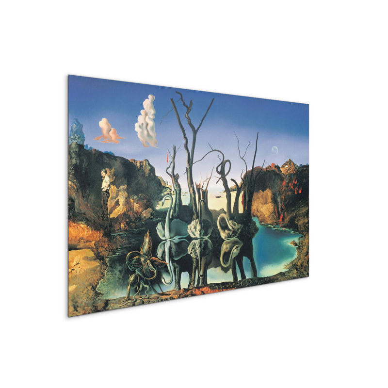 Homage to Salvador by Art Studio 53×80 cm MetalArt Materic Aluminum Satin Effect, Frameless Panel, Lightweight Ready to Hang