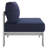 Shore Sunbrella Fabric Aluminum Outdoor Patio Armless Chair-635787837