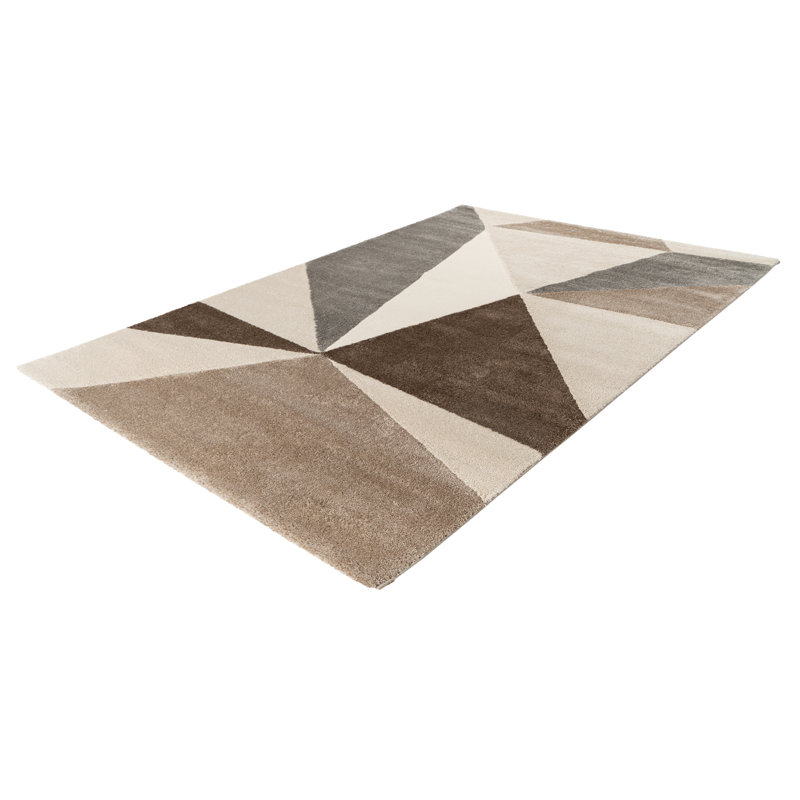 Canyon Geometric Area Rug, Rectangle 200 x 290cm, Taupe